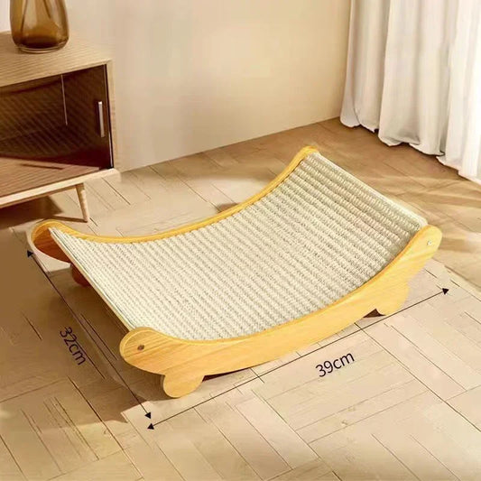 Tiragraffi per gatti in legno Multifunzione Letto Staccabile Resistente all'usura