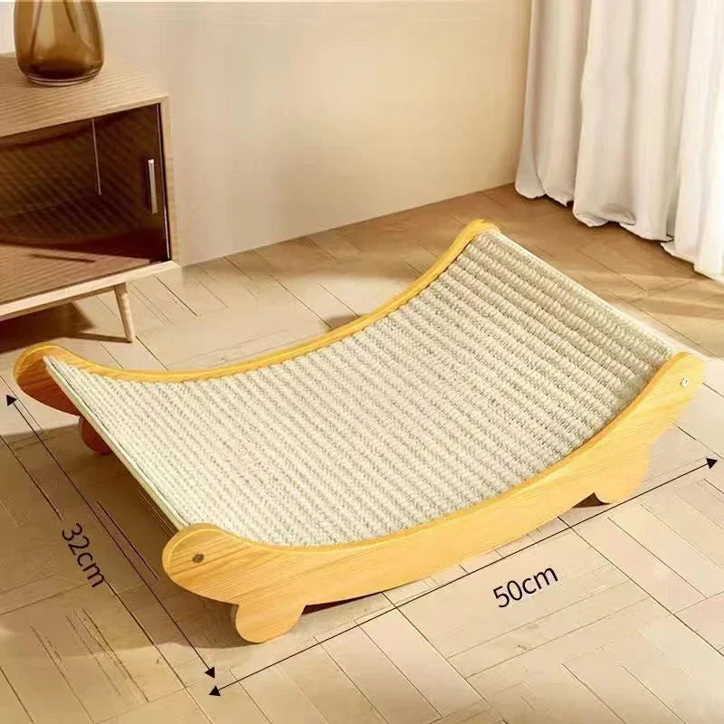 Tiragraffi per gatti in legno Multifunzione Letto Staccabile Resistente all'usura